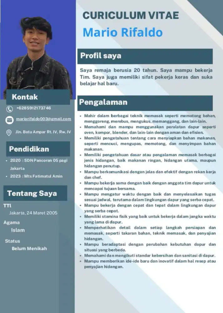 Ingin bekerja dan siap mengikuti SOP yang berlaku