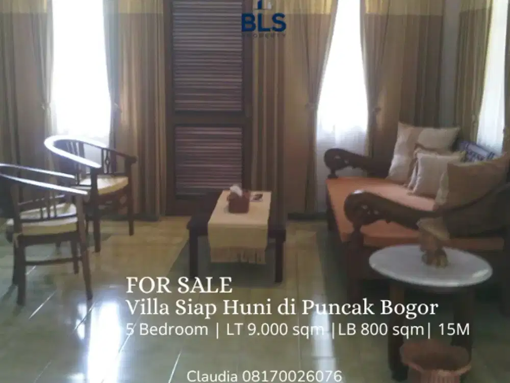 FOR SALE Villa Siap Huni di Puncak Bogor
