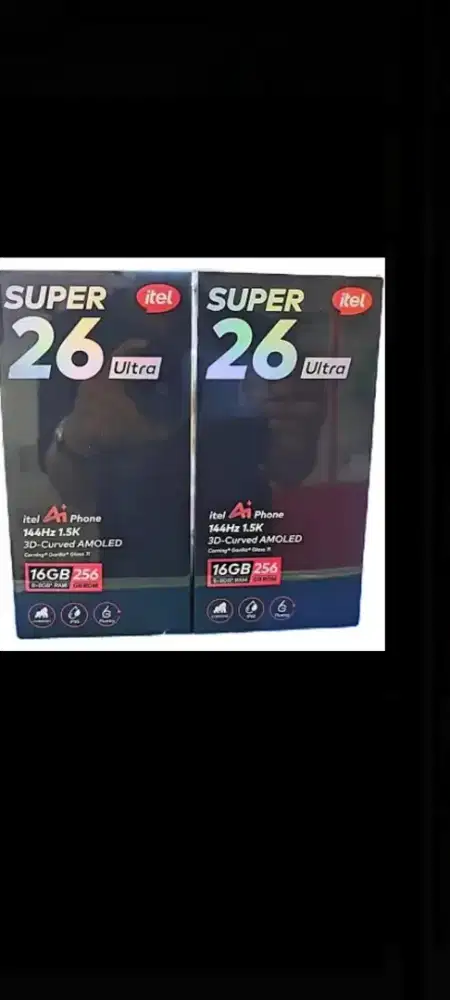 Itel super S26 ultra 256gb ram 8gb layar lengkung dan8/128 curve