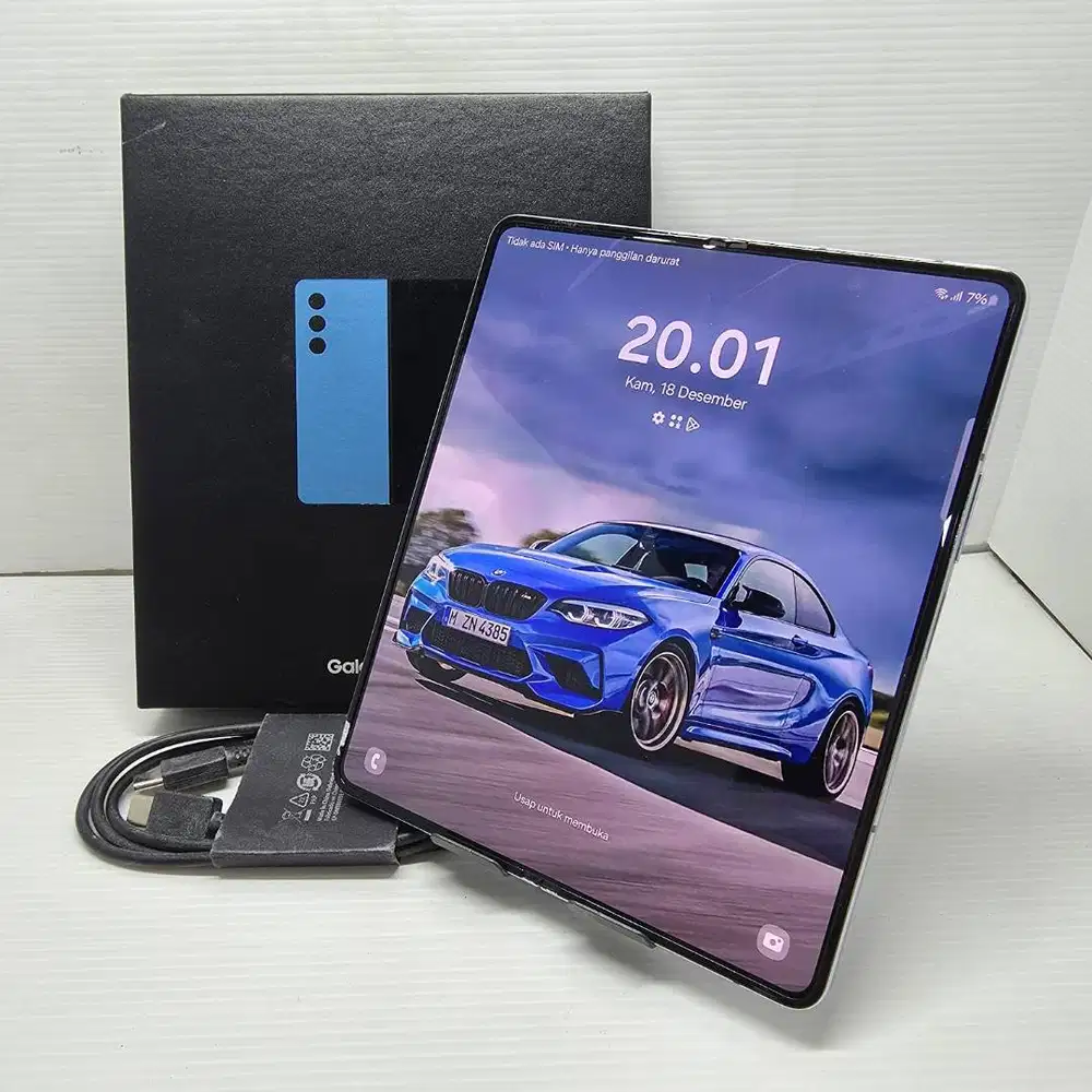 LIKE NEW 99% NO MINUS SAMSUNG GALAXY Z FOLD 5 5G  12/512 BLUE EX SEIN