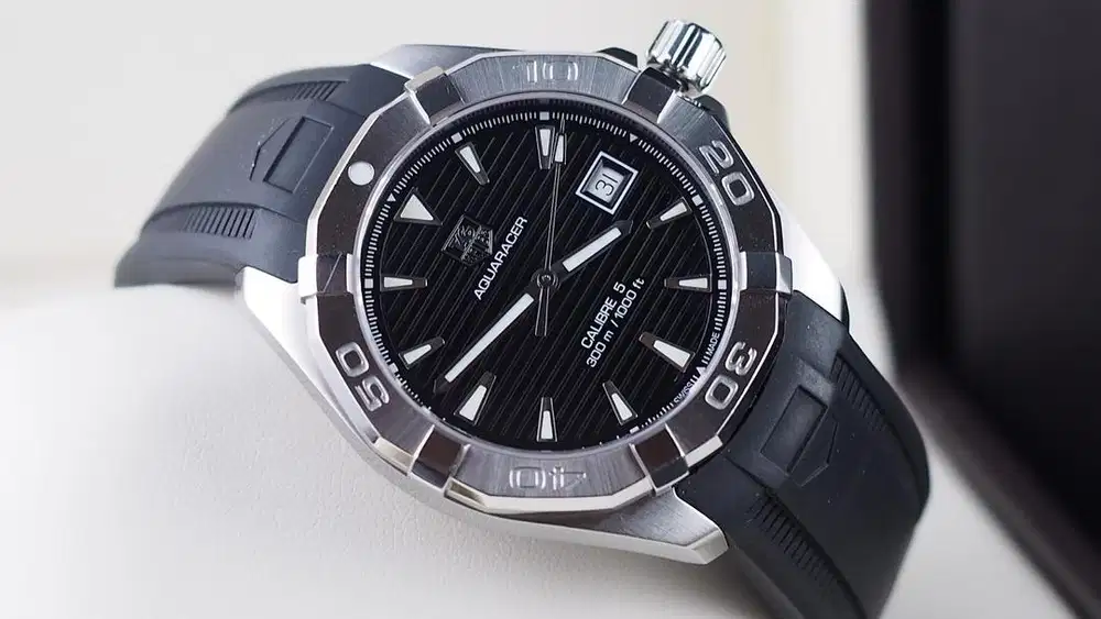 Tag Heuer Aquarecer Automatic Calibre 5 Black Steel Rubber 41mm