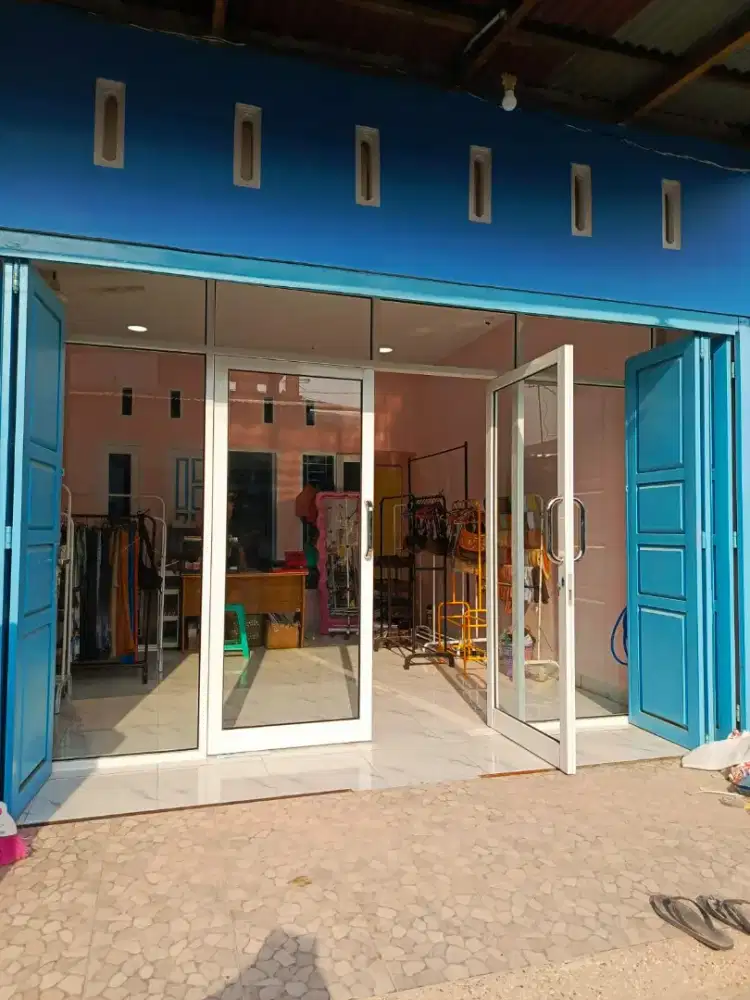 Sekat kaca ruang,pintu kaca swing, partisi kaca