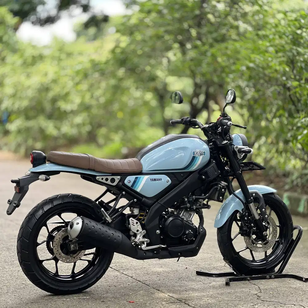 LOOK VINTAGE! YAMAHA XSR 155 BIRU 2023 KM LOW PAJAK PANJANG SIAP GAS