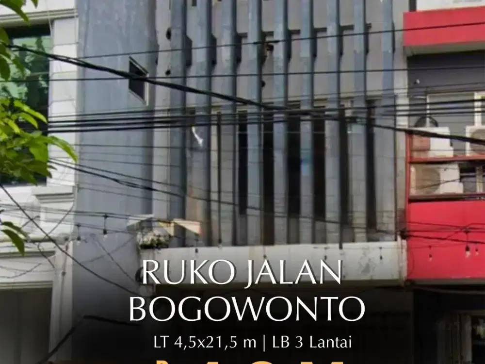 Dijual Cepat Ruko 3 Lt Strategis di Jl Bogowonto Surabaya