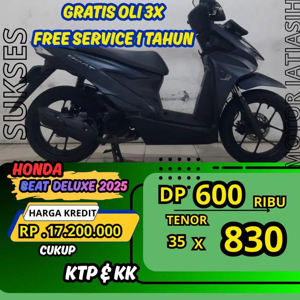 SERIES TERBARU HONDA BEAT DELUXE 2025 DP 600 RIBU BISA CASH/KREDIT