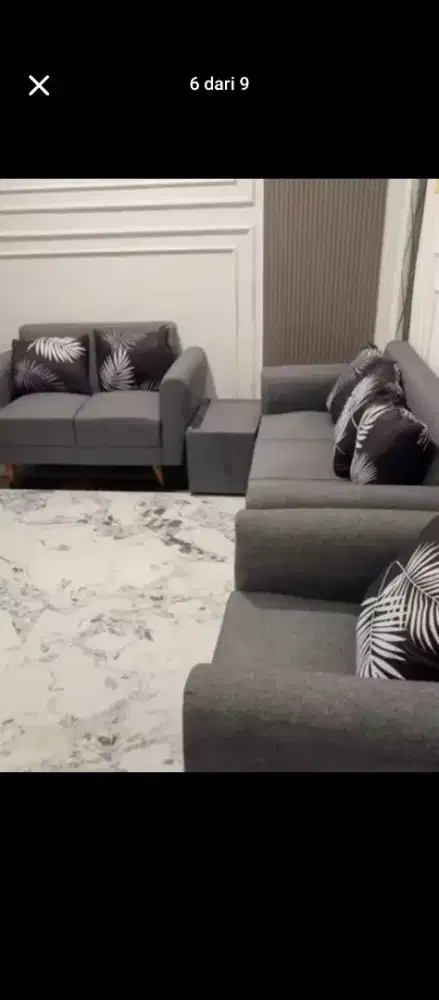 Sofa Retro 321 Minimais Termurah, Kain Kagawa Informa..