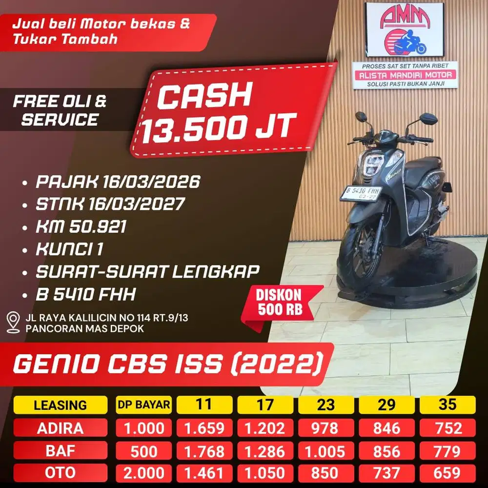 DP 500 GENO ISS TH 2022 BISA CASH/TRADE IN/BAYAR PAKAI CC/PAYLATER