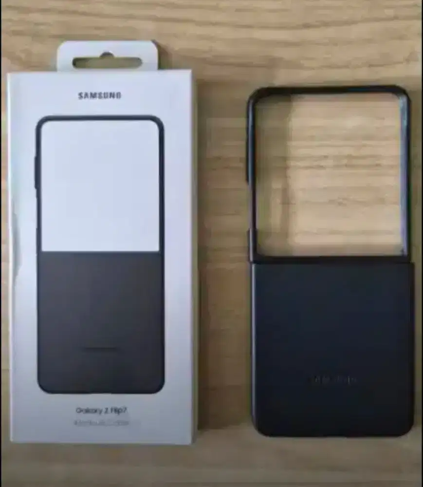 Casing Black Leather Original Samsung Flip 7