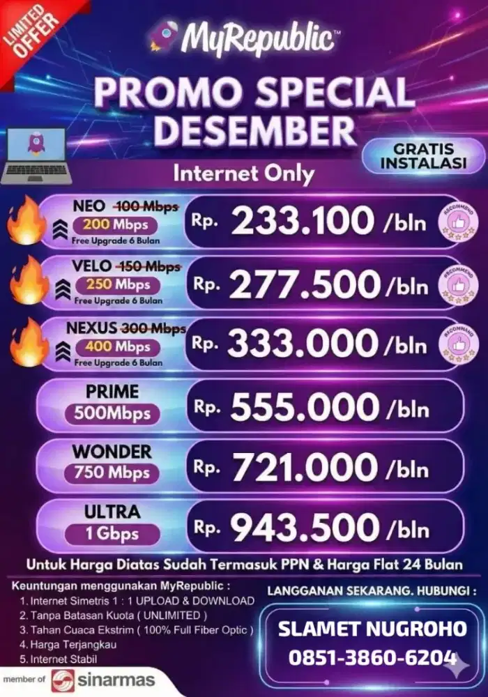 WiFi 200 Mbps hanya 233 ribu, BACA DULU