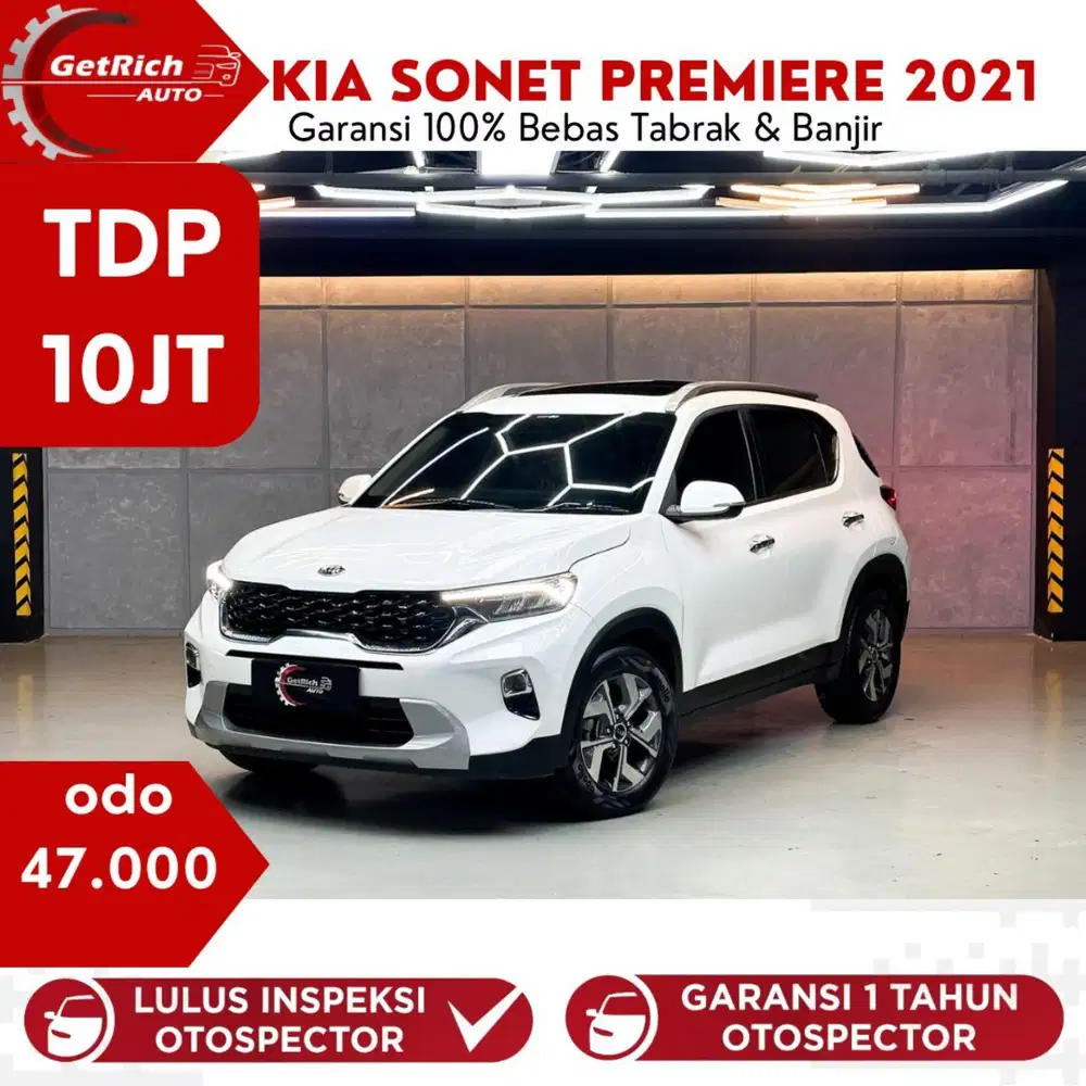 Kia sonet PRIMIERE 5 Seather 2021 putih Metalik