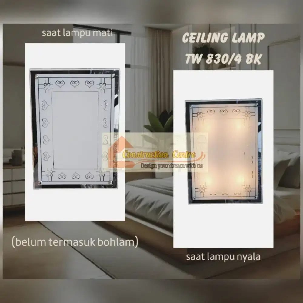 lampu plafon persegi