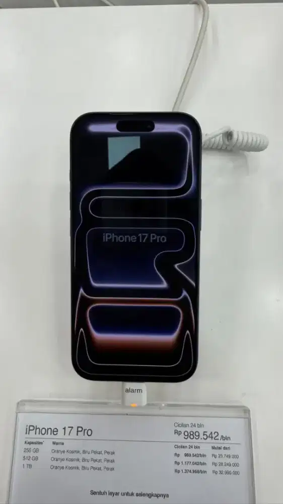 Promo cicilan IPhone 17 Pro 256 Bunga 0% Fre 2x cicilan