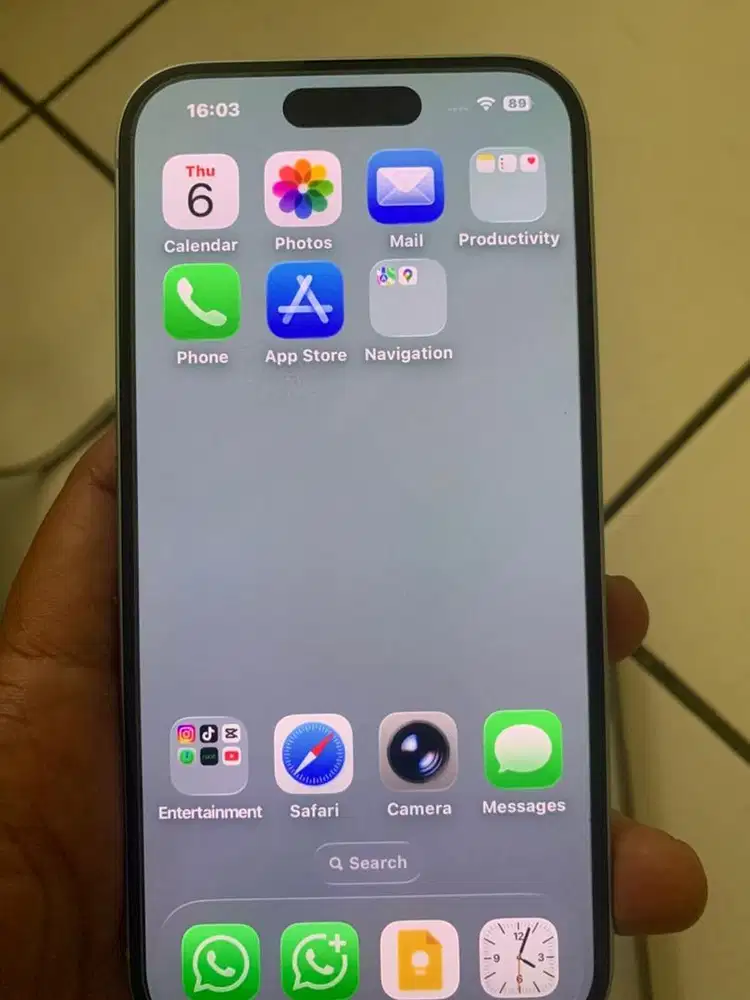 Jual iphone 15 128gb biru gdn fullsett