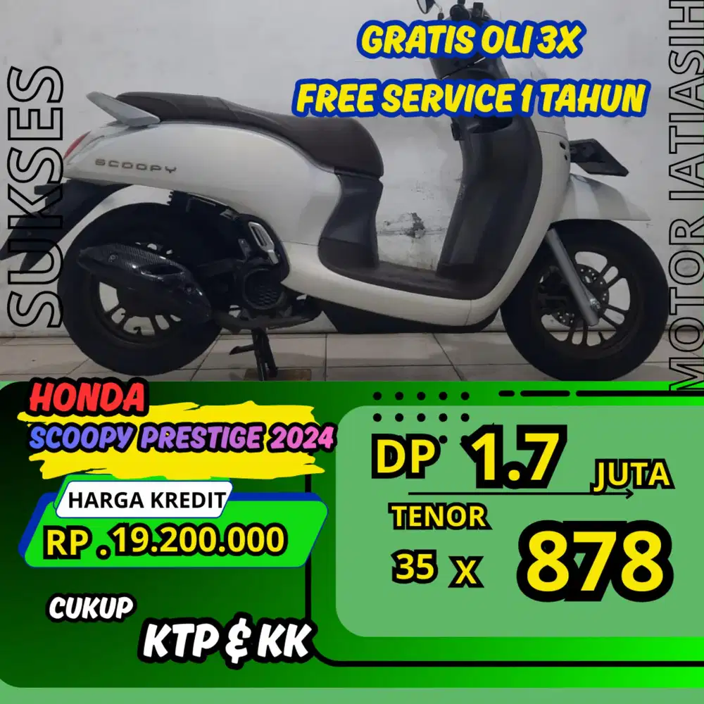 PROMO DP MURAH HONDA SCOOPY PRESTIGE 2024 DP 1.7 JUTA BISA CASH/KREDIT