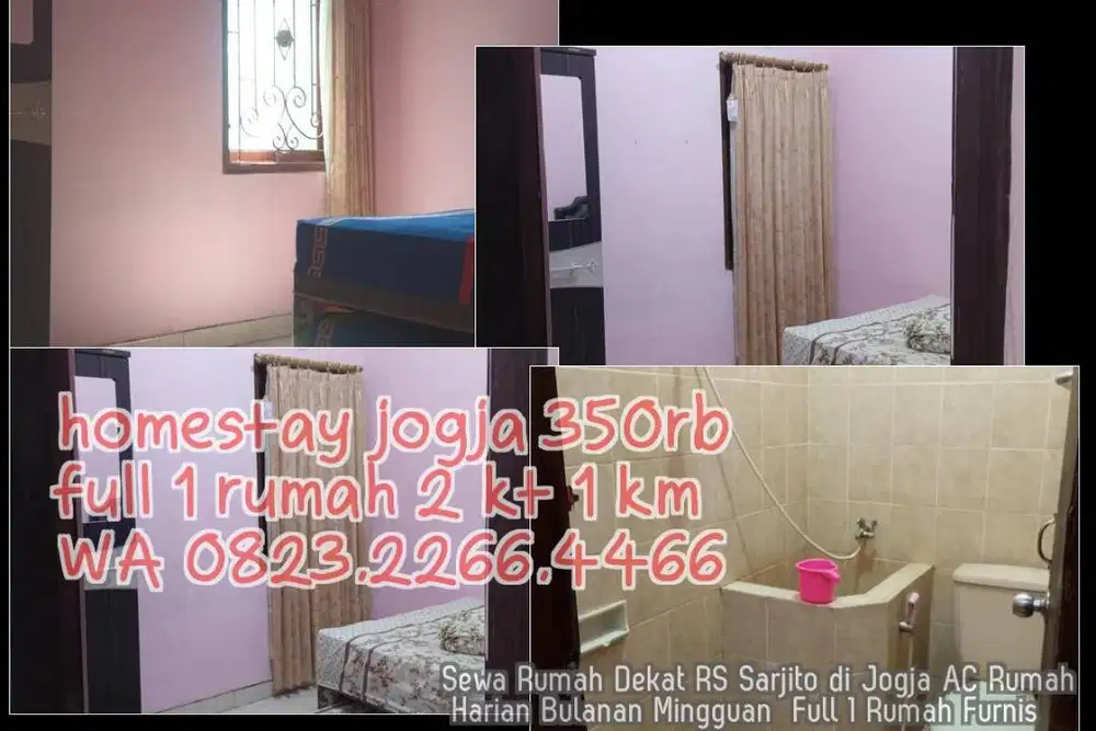 Sewa Rumah Dekat RS Sarjito di Jogja AC Rumah Harian Bulanan Mingguan