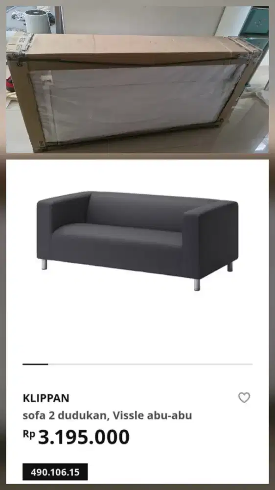 Sofa klippan ikea 2 dudukan