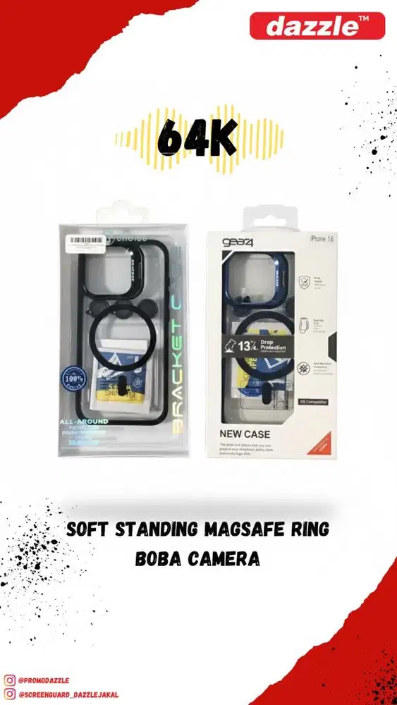 Softcase standing magsafe ring boba