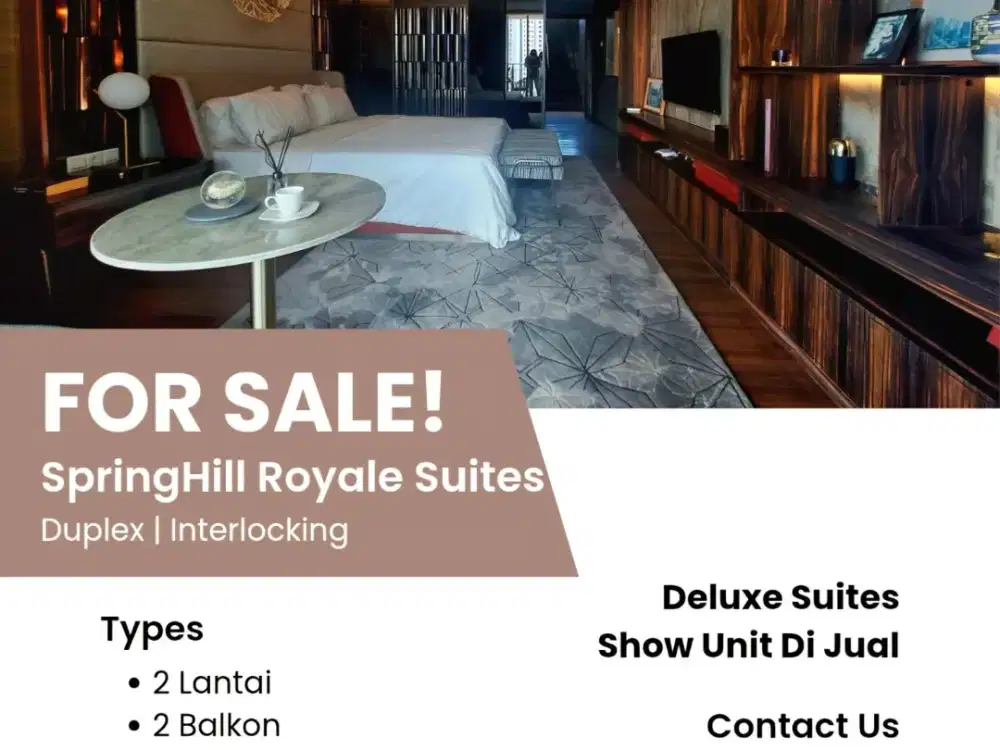 Apartemen Springhill Royal Suite Kemayoran Unit Baru Dekat Golf & Toll Free Dp Ppn Ipl