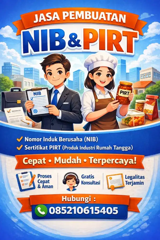 Jasa pembuatan NIB & Pirt