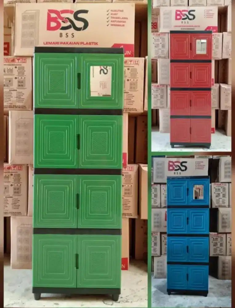 Lemari kaca 4 susun tabitha