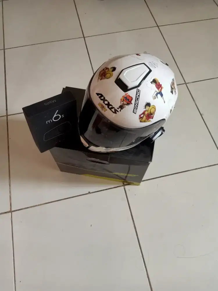 Helm Modular Axxis Gecko SV  Lengkap Intercom