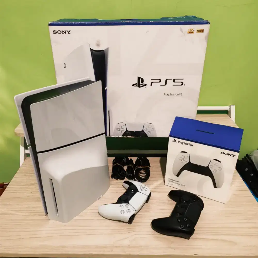 Ps5 slim disc 1tb 2 stik mulus next gen console ps Sony playstation 5