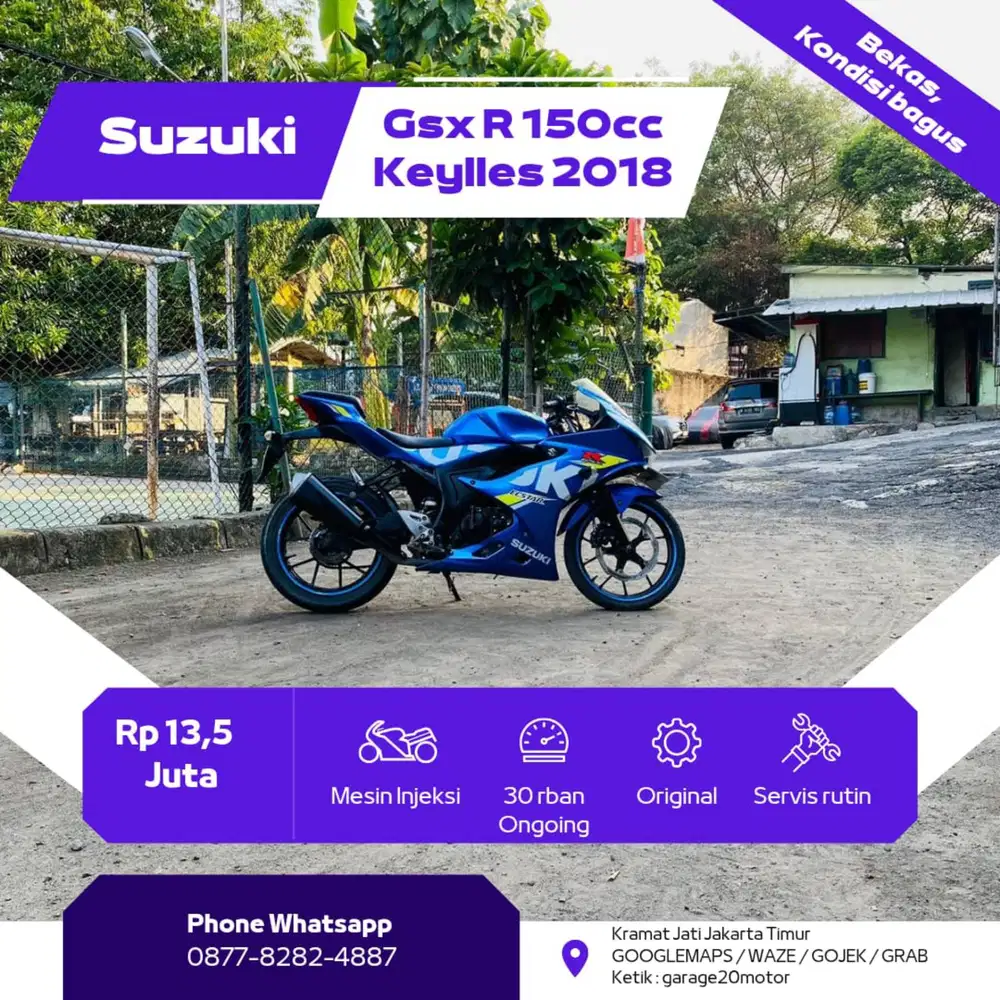 Suzuki GSX R 150cc keylles Tahun 2018