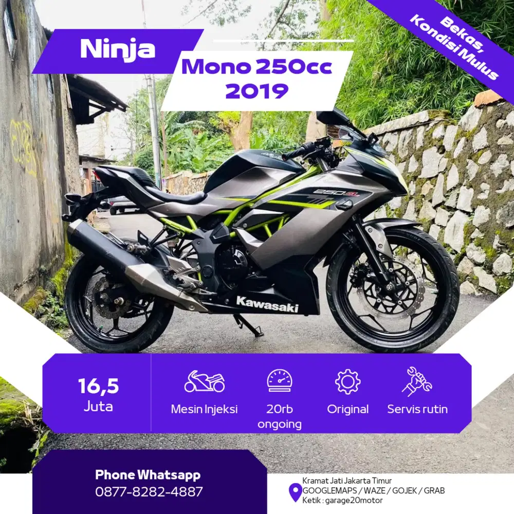 Kawasaki Ninja mono 250cc SI SE Tahun 2019