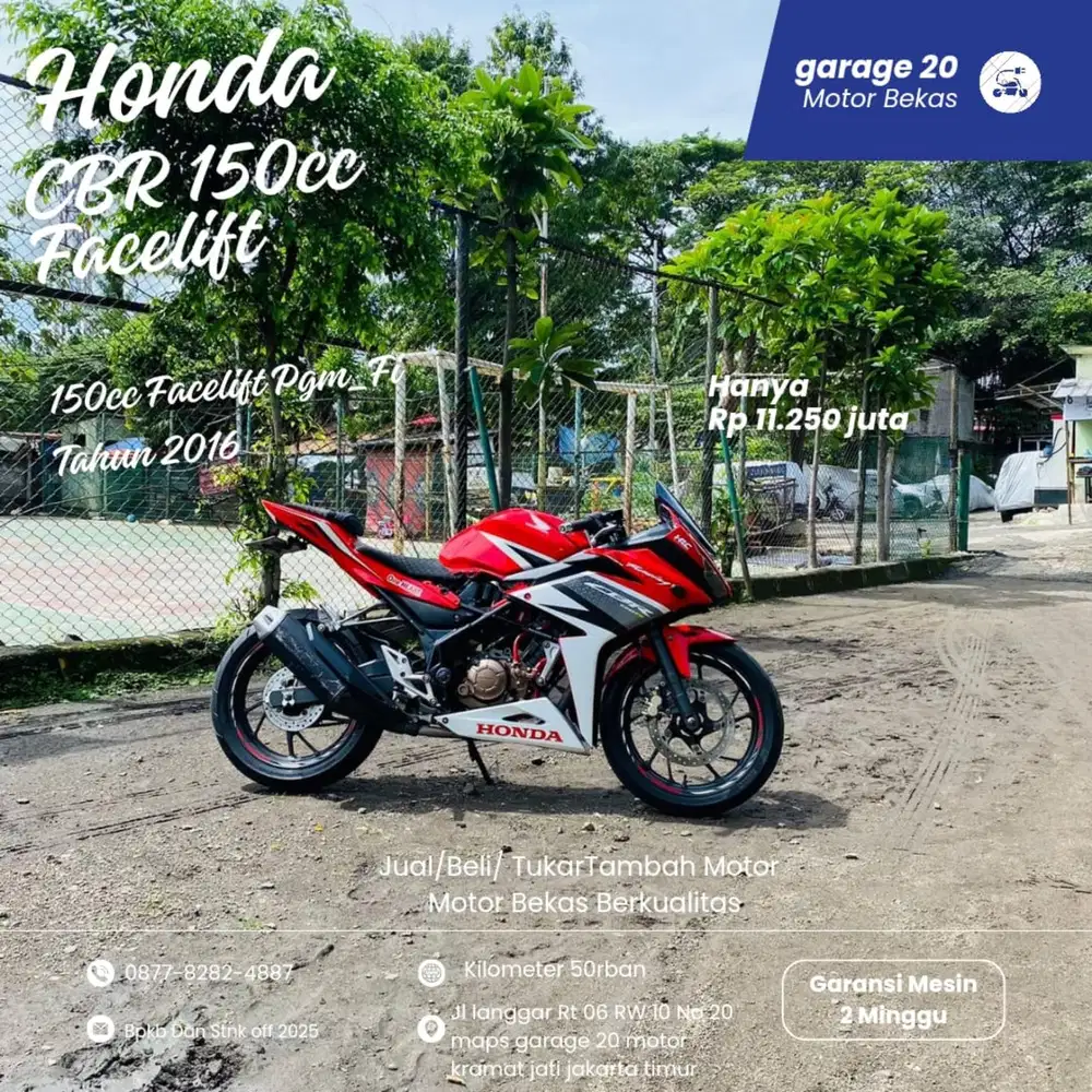 Honda CBR 150cc facelift pgm_fi Tahun 2016