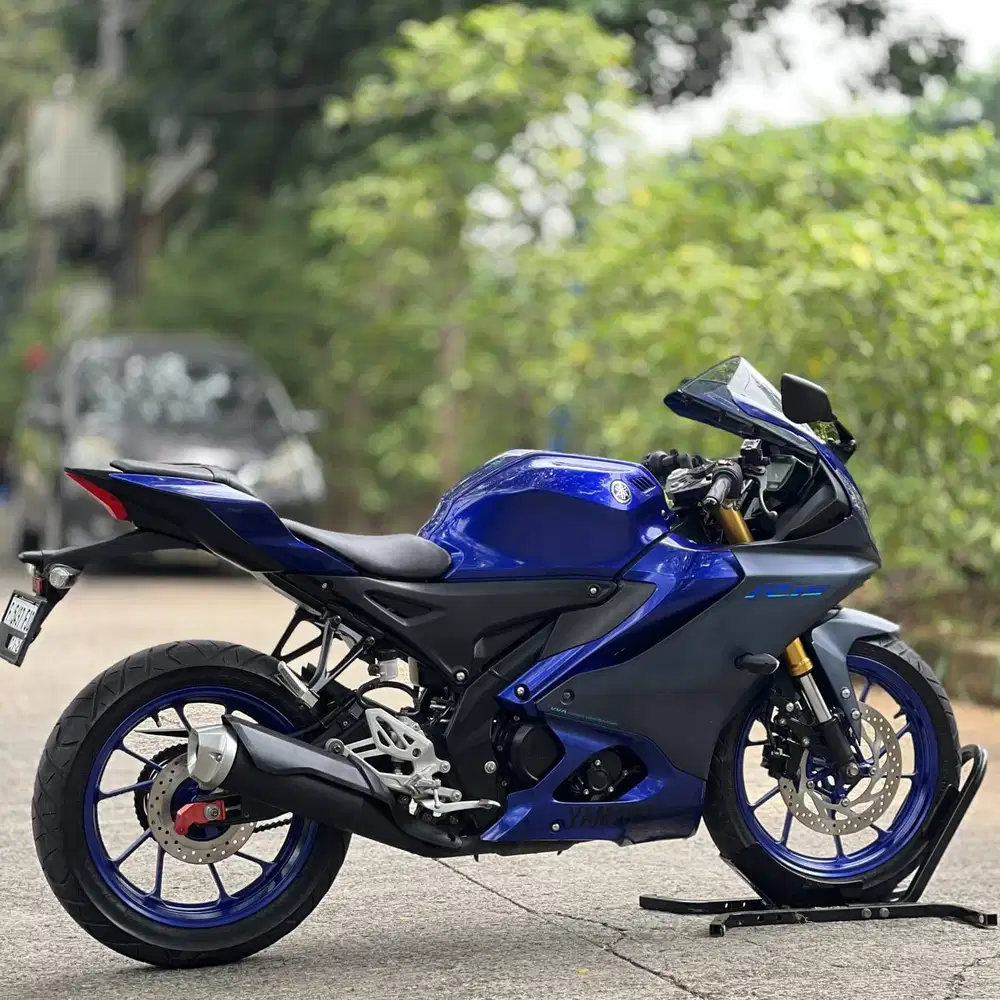 GAHAR MAKSIMAL! YAMAHA YZF R15 V4 BIRU 2023 KM LOW PAJAK PANJANG MULUS