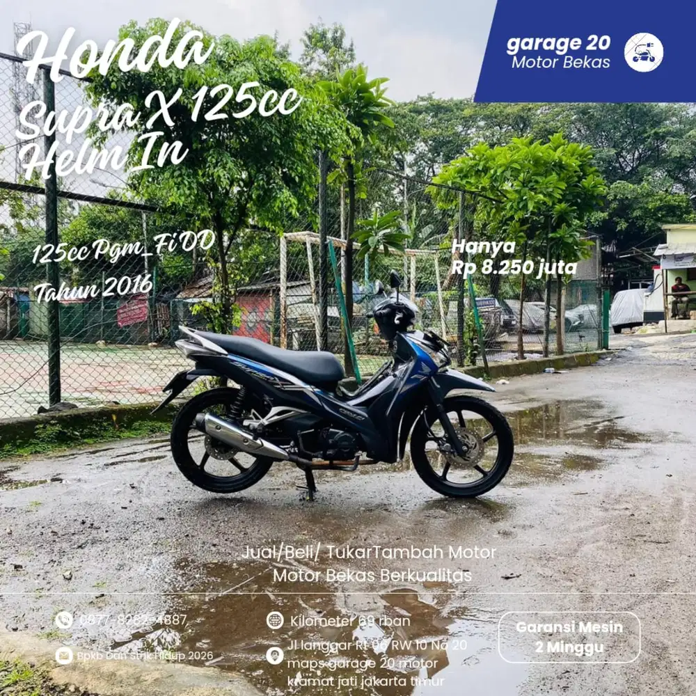 Honda Supra x 125cc helm in pgm_fi Dd Tahun 2016