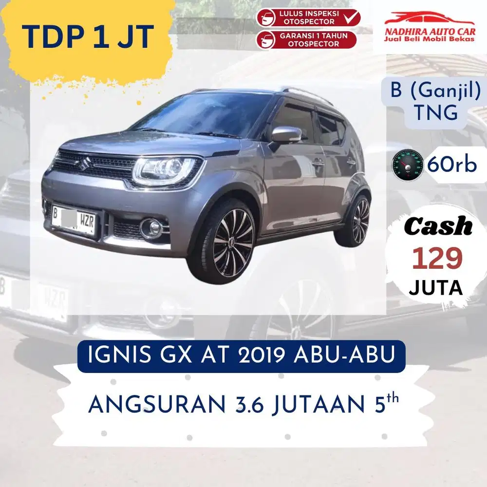 Promo DP Cuma 1 Juta Ignis GX AT 2019 Abu-abu
