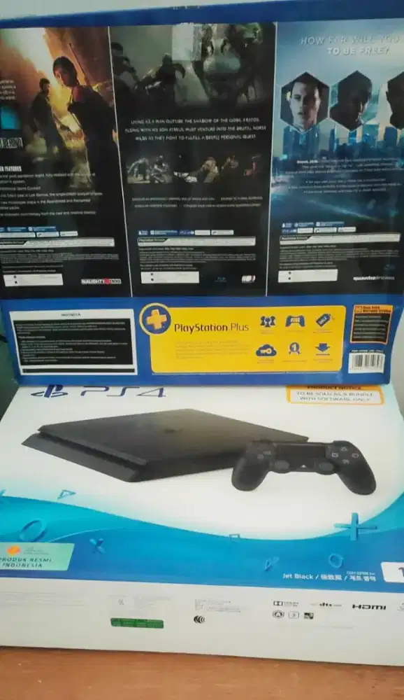 PS4 Slim 1TB Second Mulus Lengkap / Kaset Ori / Bonus Stand & Stik OEM