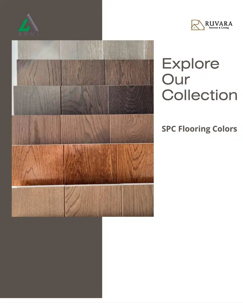 ARNI SPC LANTAI SPC ARNI KLIK 5MM HARGA MURAH / SPC ARNI FLOORING 5MM