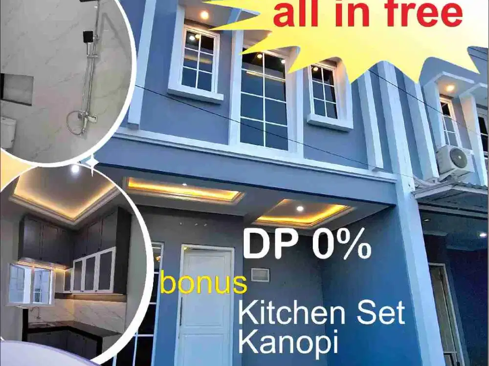 RUMAH 900 JUTAAN SIAP HUNI DP 0% FREE BIAYA BIAYA LOKASI DEKAT KE TOL