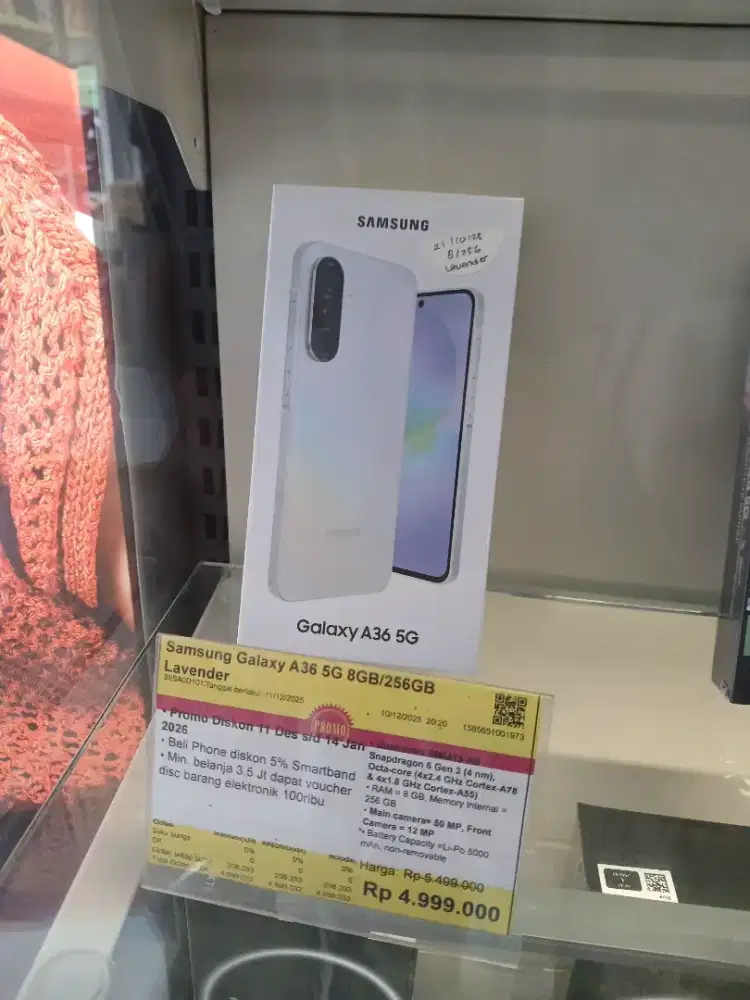 SAMSUNG A36 5G 8/256 ERABLUE SUKATANI