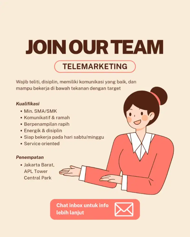 LOWONGAN KERJA TELEMARKETING, DKI JAKARTA