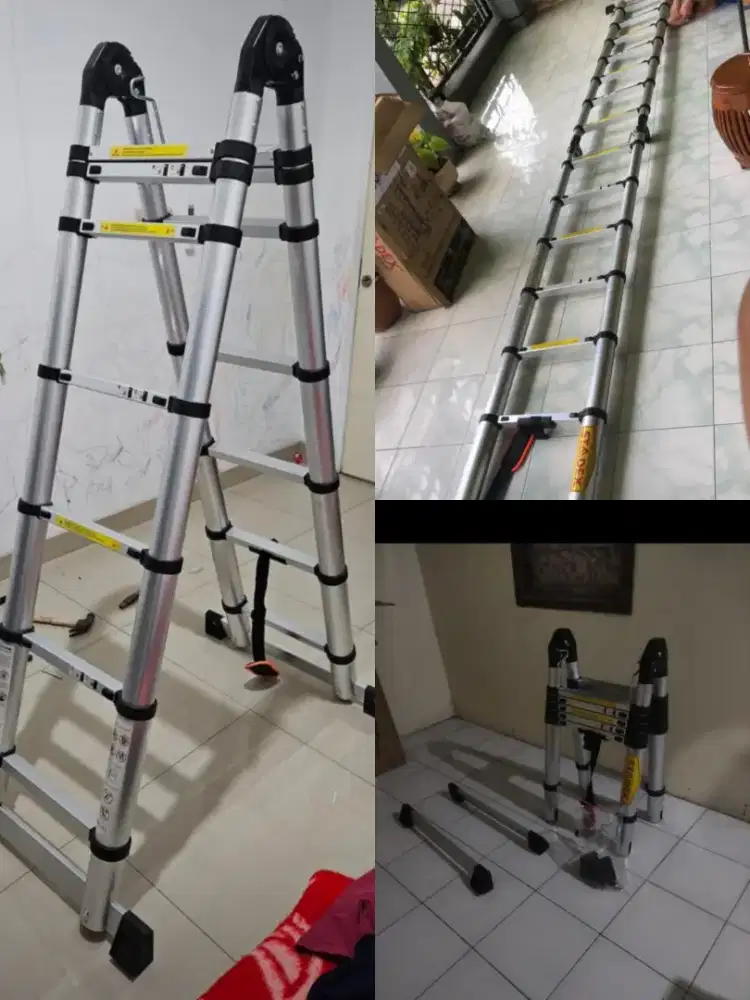 Tangga lipat teleakopik V bisa lurus