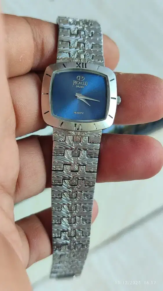 Jam tangan Picallo paris blue dial Full Original klasik