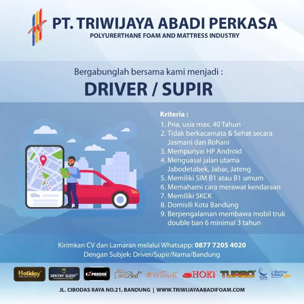 Loker Sopir Truk - SIM B1 Umum