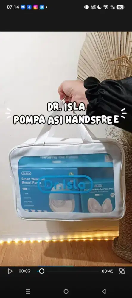 Preloved pompa asi dr Isla handsfree