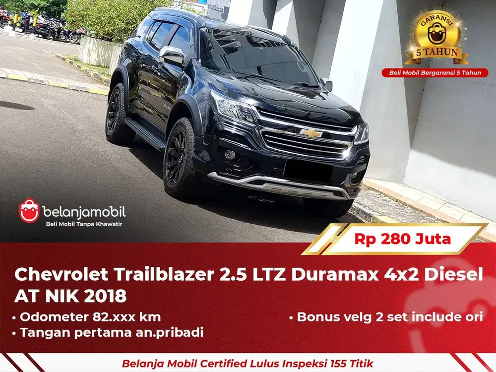 [ GARANSI 5TH ] Chevrolet Trailblazer 2.5 LTZ Duramax Diesel 2018 2019