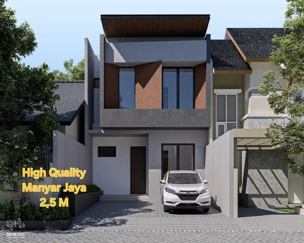 Dijual Rumah Baru Gress Modern Kontemporer Manyar Jaya 2 Lantai