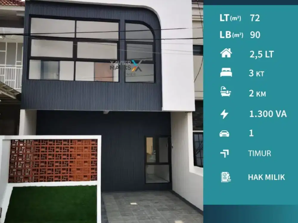 Dijual Rumah Super Modern di Ikan Ikan Lowokwaru Malang Dekat Suhat