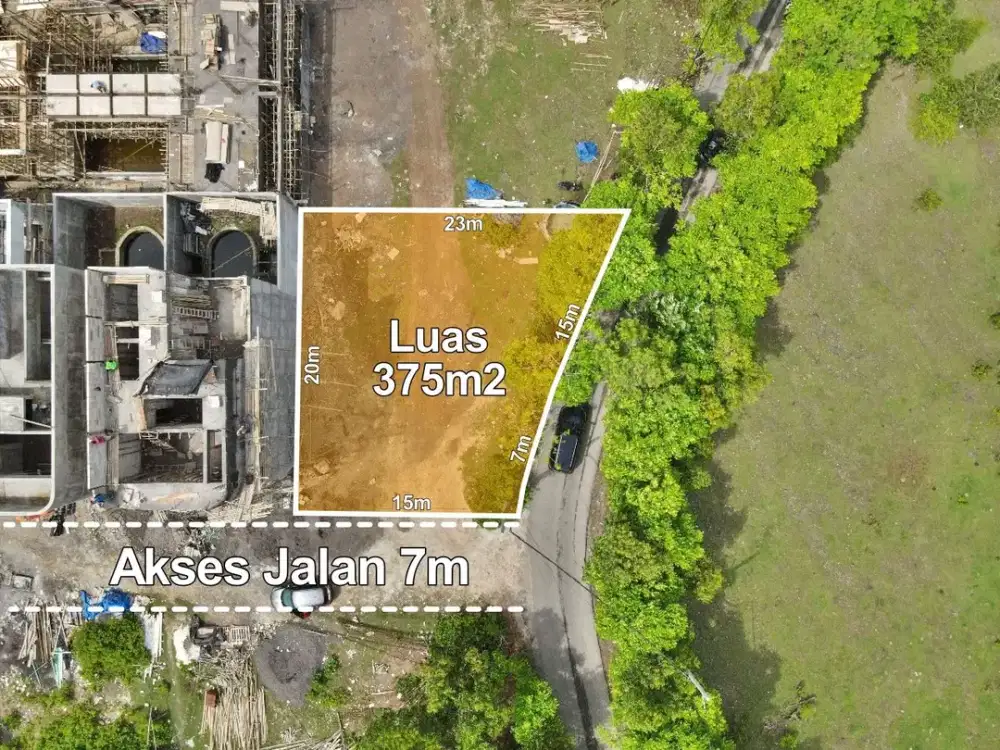 Tanah Lingkungn Villa Posisi Hook di Kawasan Pantai Bingin