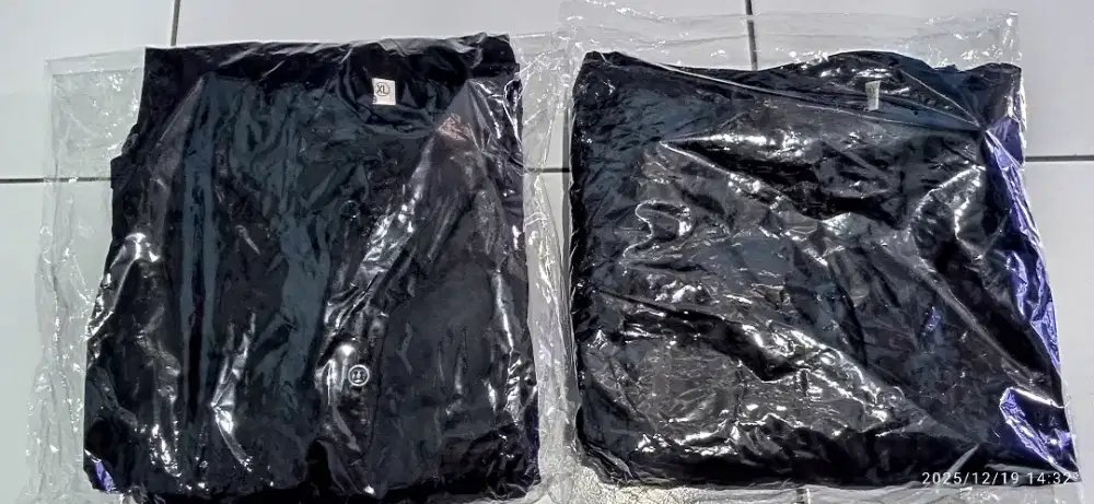 JUAL CEPAT 2 PCS SERAGAM SECURITY HITAM SAFARI BAHAN TEBAL BARU, XL