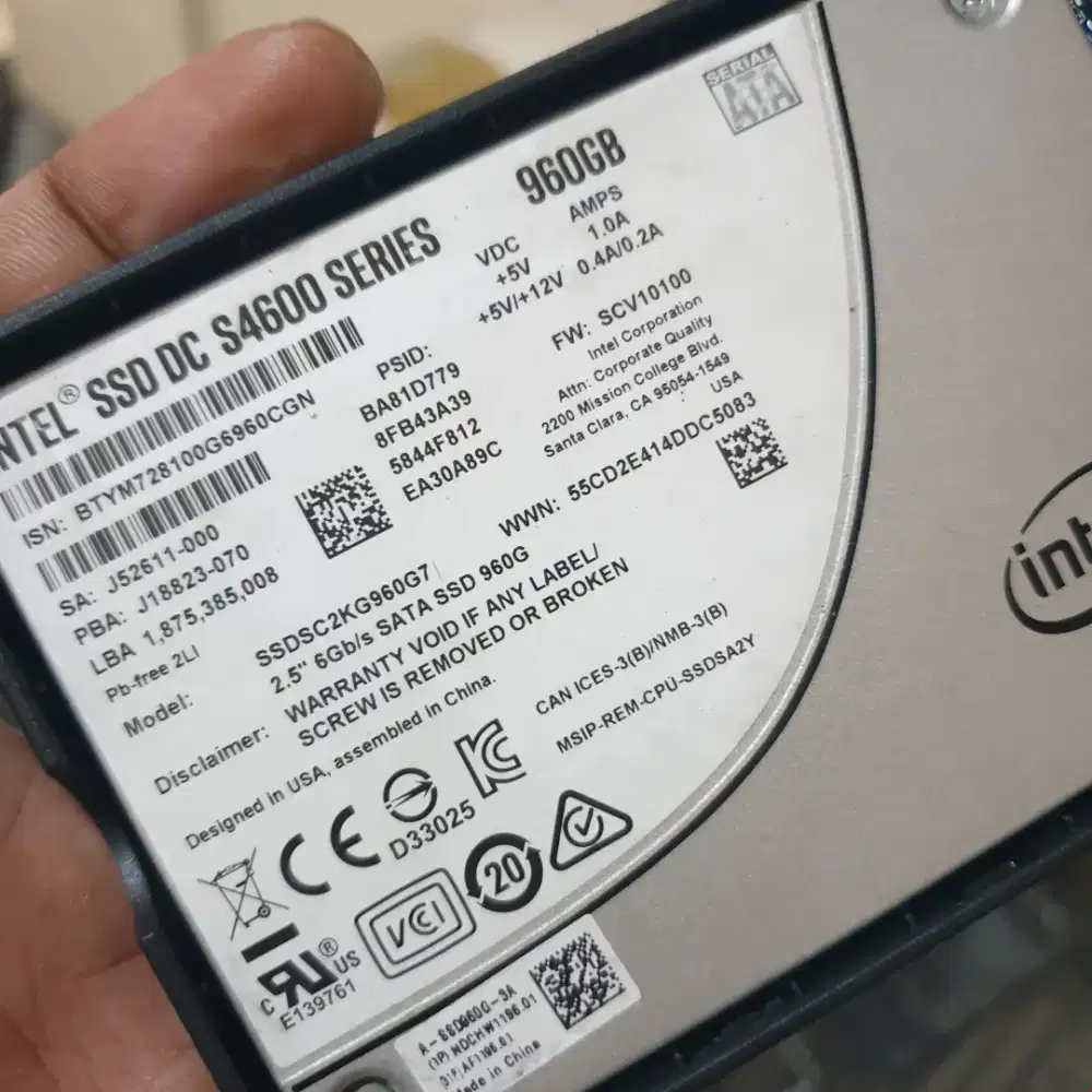 SSD INTEL S4600 - 960GB  SEHAT 100/100