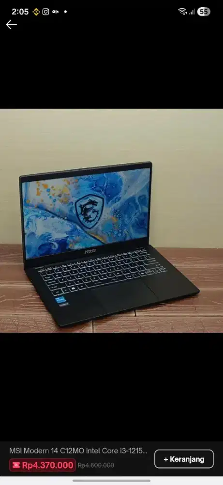 MSI MODERN 14 Intel i3 Gen 11