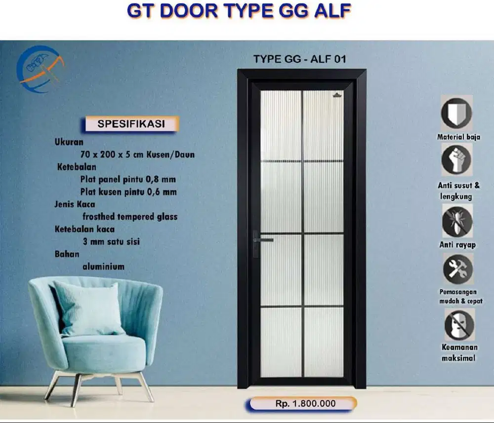 Jual Pintu kamar mandi anti jamur kota Padang