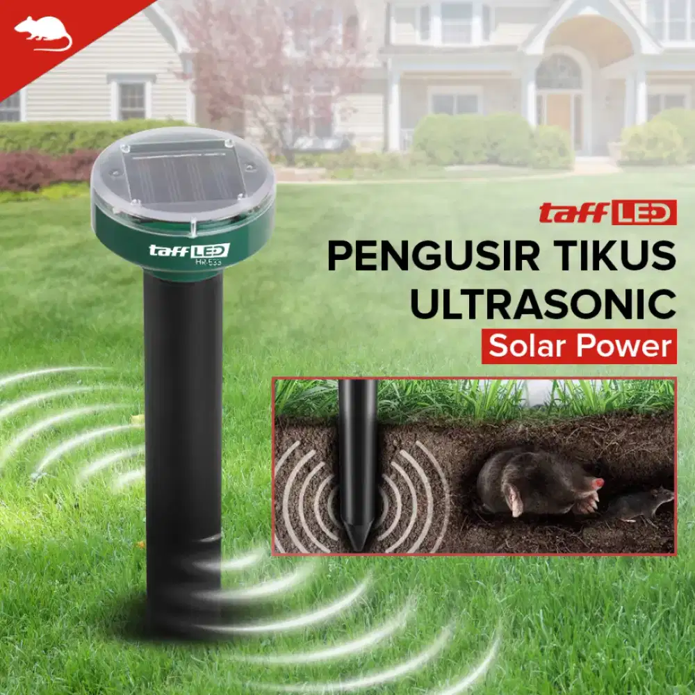 Ultrasonic Solar Alat Pengusir Tikus dan Hama Taman